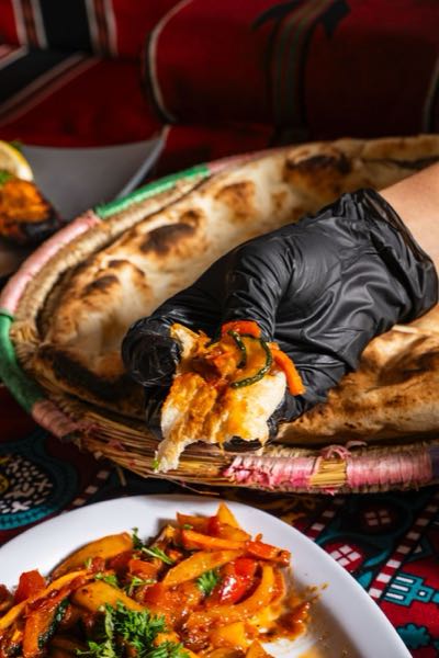 Fresh-baked Yemeni bread